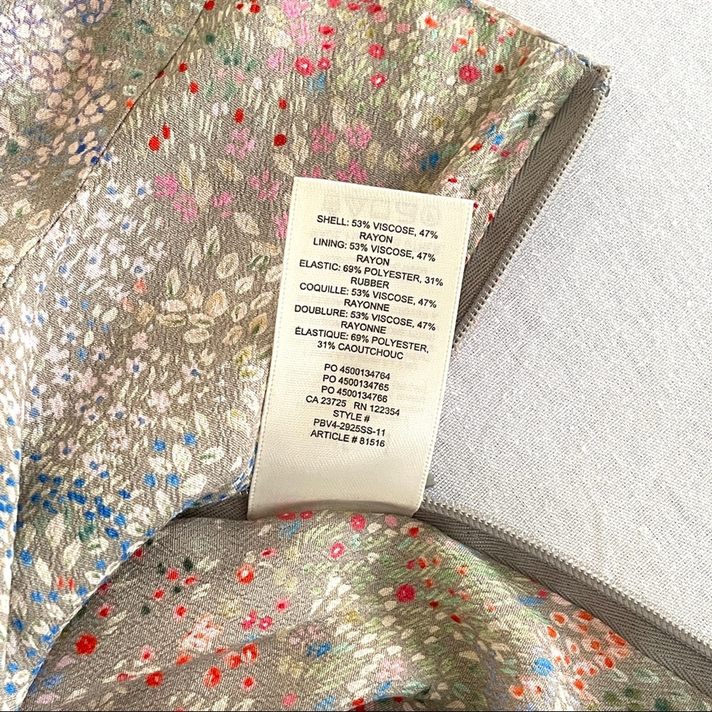 Aritzia Wilfred Lolita Cropped Puff Sleeves Floral Blouse, XS - Picture 9 of 11